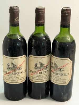 3 bouteilles Château BEYCHEVELLE 1980 4ème GCC Saint Julien …