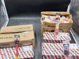 several boxes of tools are sitting in the back of a truck