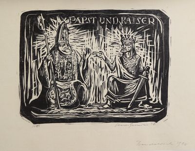 a black and white drawing of two people sitting in front of a window