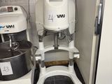 two mixers that are sitting next to each other in the kitchen