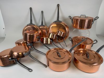 Cuivre Culinaire d'Alsace. Lot de 14 casseroles, faitouts, p… - Photo 1
