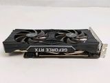 a close up of a video card on a white surface