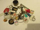 a pile of assorted items on a white table