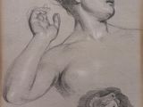 deux dessins représentant une femme coiffée d'un chapeau et une femme coiffée d'un chapeau