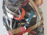 a bag full of assorted items on a table
