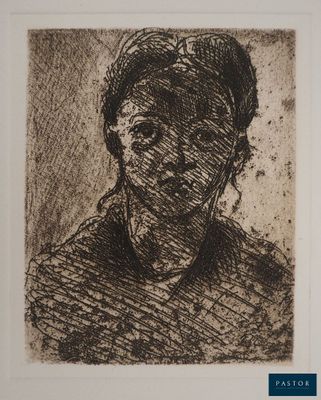 un dessin en noir et blanc d'un visage de femme