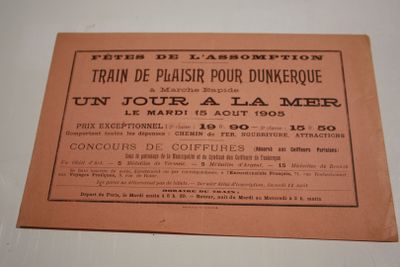 Train de plaisance français à destination de Dunkerque, un jour « All-Amer », le mardi 16 avril 1900