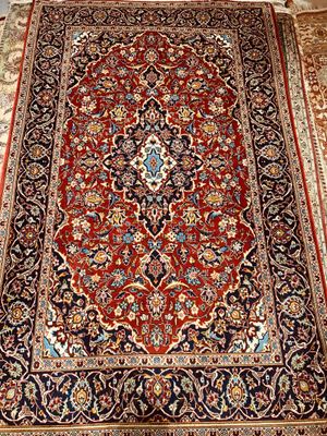 Tapis Iran keshan en laine couleur rouge tissage 200 X130