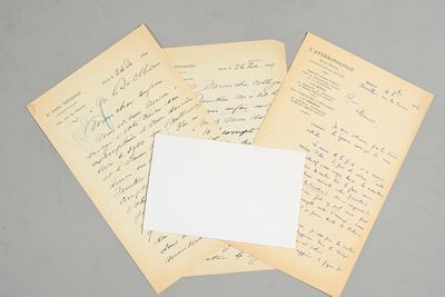 ANTHROPOLOGIE. 3 lettres adressées à Louis Olivier, directeu…