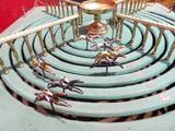a lot of figurines that are sitting on a table