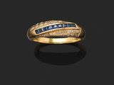 une bague en saphir et diamant