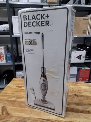 black and decker steam mop box on a table in a store