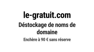 Nom de domaine le-gratuit.com. Catégorie: Commerce et e-comm…