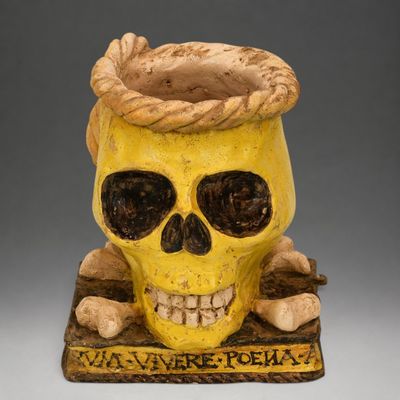 Vanité, majolique de Caltagirone, Sicile, XXe siècle