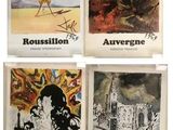 quatre cartes postales représentant des tableaux illustrant les quatre principales villes de France
