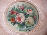 a picture of a painting of flowers in a vase