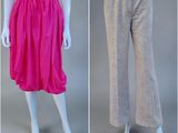 trois vues différentes d'un pantalon et d'un haut pour femme