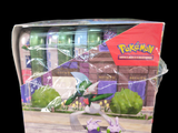 a plastic box with a toy figure in it