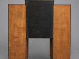 an image of a wooden table with a black and brown top