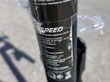 a close up of a parking meter with a sticker on it