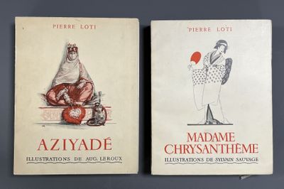 deux livres posés sur une table, avec un dessin représentant une femme et un homme