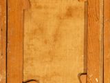 an old wooden picture frame with a picture of a cat in it