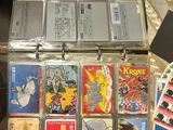a suitcase full of cards and other items on the floor
