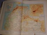 an open book with a map of the middle east and middle east