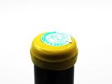 a close up of a bottle of wine with a label on it