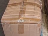 a pallet with boxes on it in a warehouse