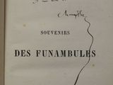 an old book with a drawing of a man ' s face on it