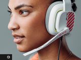 a woman wearing a headset with a microphone attached to her head
