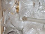 a box full of glass items that are in it
