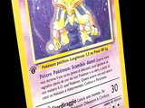 the pokemon card has a picture of a yellow star on it