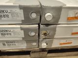 many boxes of food sitting on a pallet in a store