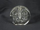 an image of a clear glass object on a black background