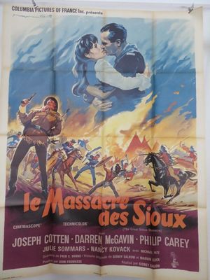 une affiche du film « Le Massacre des Sioux »