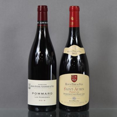 two bottles of wine sitting next to each other on a table