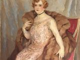 an image of a painting of a woman sitting in a chair