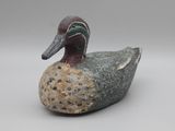 un petit canard perché sur un rocher
