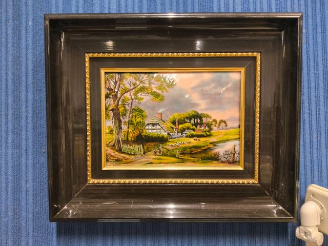 Email de Limoges – La ferme, signé carmona. 18 x 26 cm