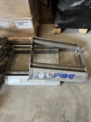 an image of a metal table in a warehouse