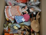 a cardboard box filled with assorted items for sale