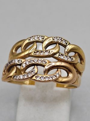 Bague OR et pierres, doigt 62, poids brut 4. - Photo 1