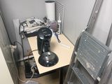 an image of a room with a coffee maker and a ladder