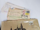 a brown envelope with a picture of a castle on it