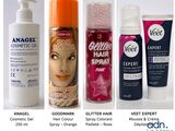 Plusieurs types de produits capillaires sont présentés les uns à côté des autres
