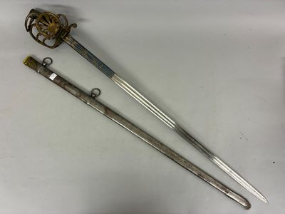 deux épées et une horloge posées sur une table, sur fond blanc