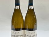 deux bouteilles de vin blanc posées l'une à côté de l'autre sur une table