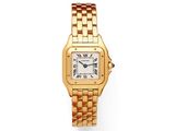 cartier a lady ' s 18k yellow gold quartz wristwatch